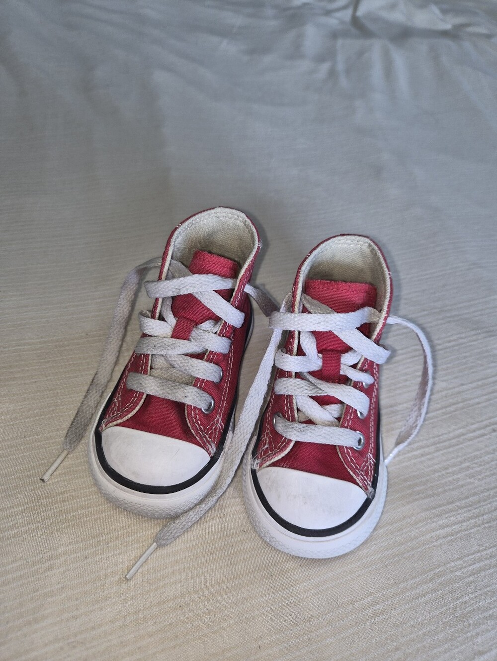 Kids Red Converse High Tops - Size 4 - Good Condition